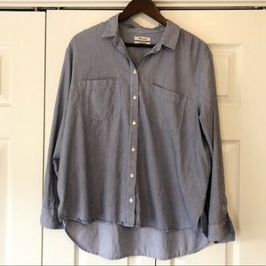 Madewell Blue & White Pinstripe oversized button up